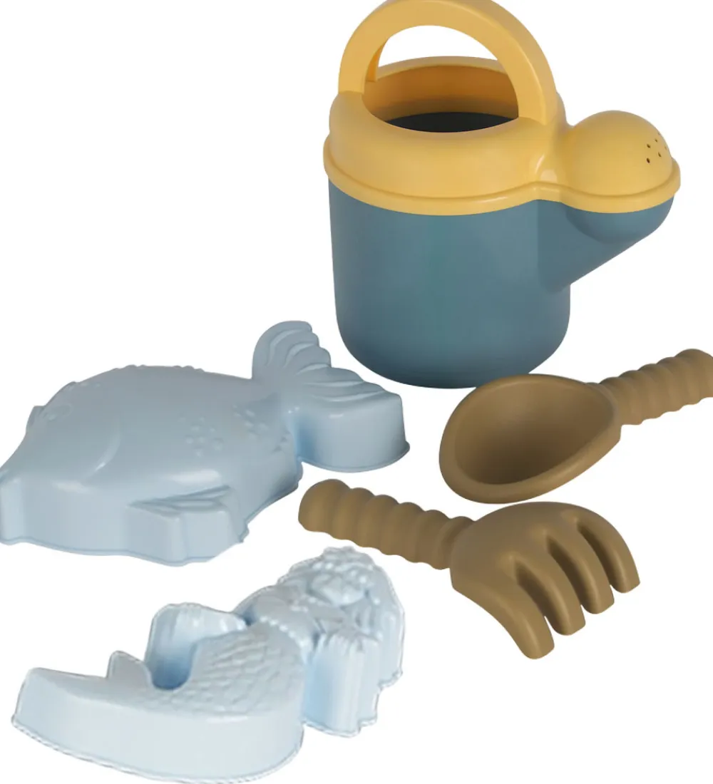 Strandlegetøj-Dantoy BIO Plastic Sandsæt - 4 Dele - Blå/Grøn