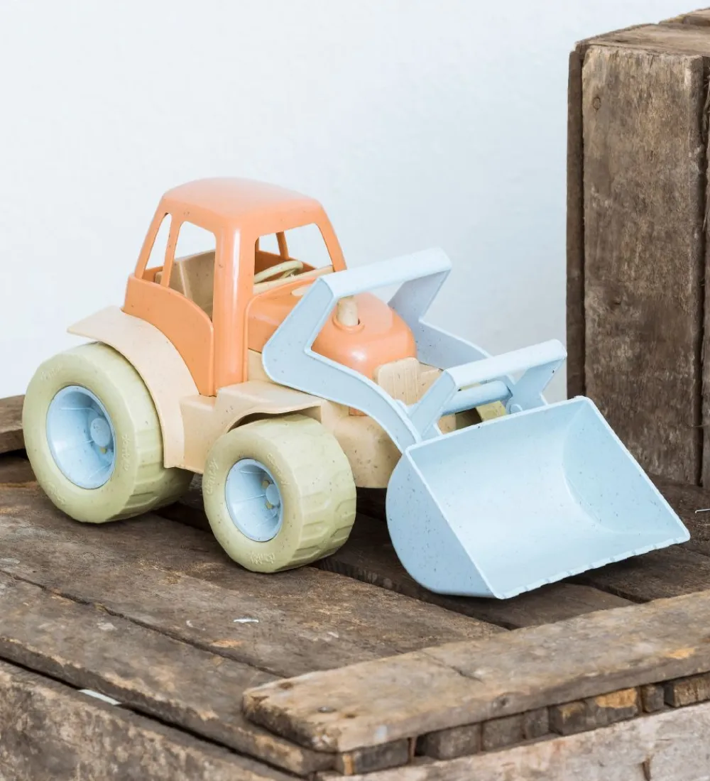 Traktorer-Dantoy BIO Plastic Traktor m. Grab - 29 cm - Pastel