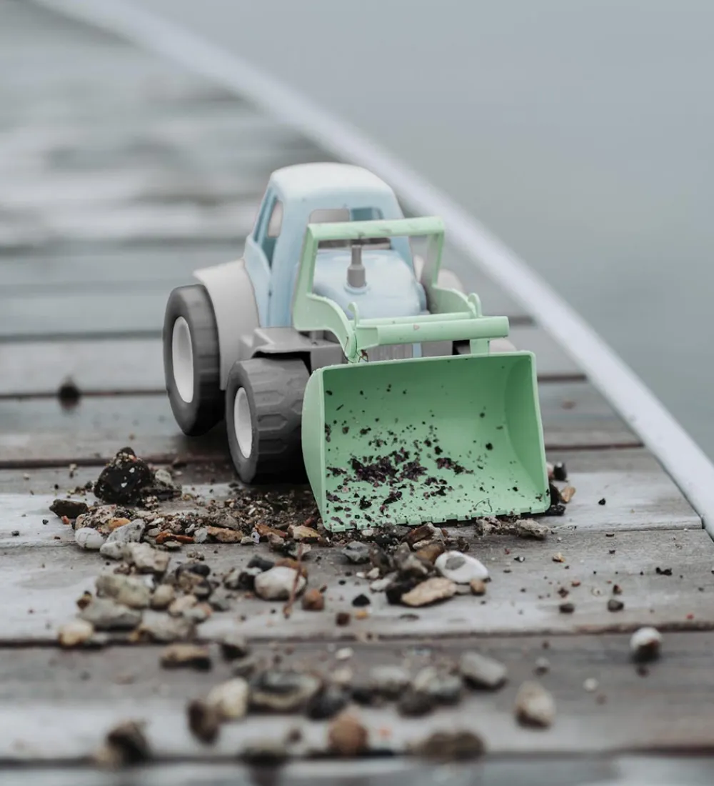 Dantoy Traktorer|Strandlegetøj*BIO Plastic Traktor m. Grab - Blå/Grøn