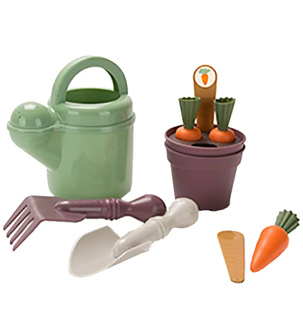 Dantoy Legemad|Legekøkken Og Legemøbel*Plantesæt - 12 Dele - Green Garden