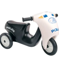 Løbecykler-Dantoy Politi Scooter m. Gummihjul - Sort/Hvid