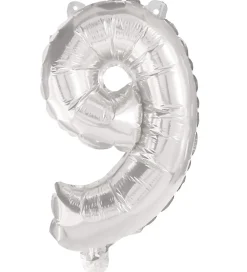 Decorata Party Festartikler*Foileballon - 85 cm - No 9 - Sølv