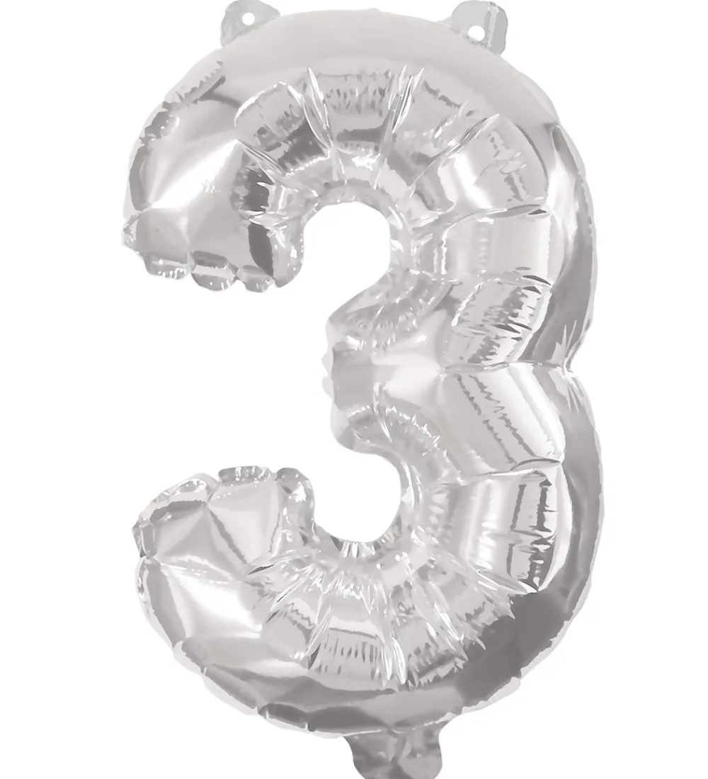 Decorata Party Festartikler*Foileballon - 95 cm - No 3 - Sølv