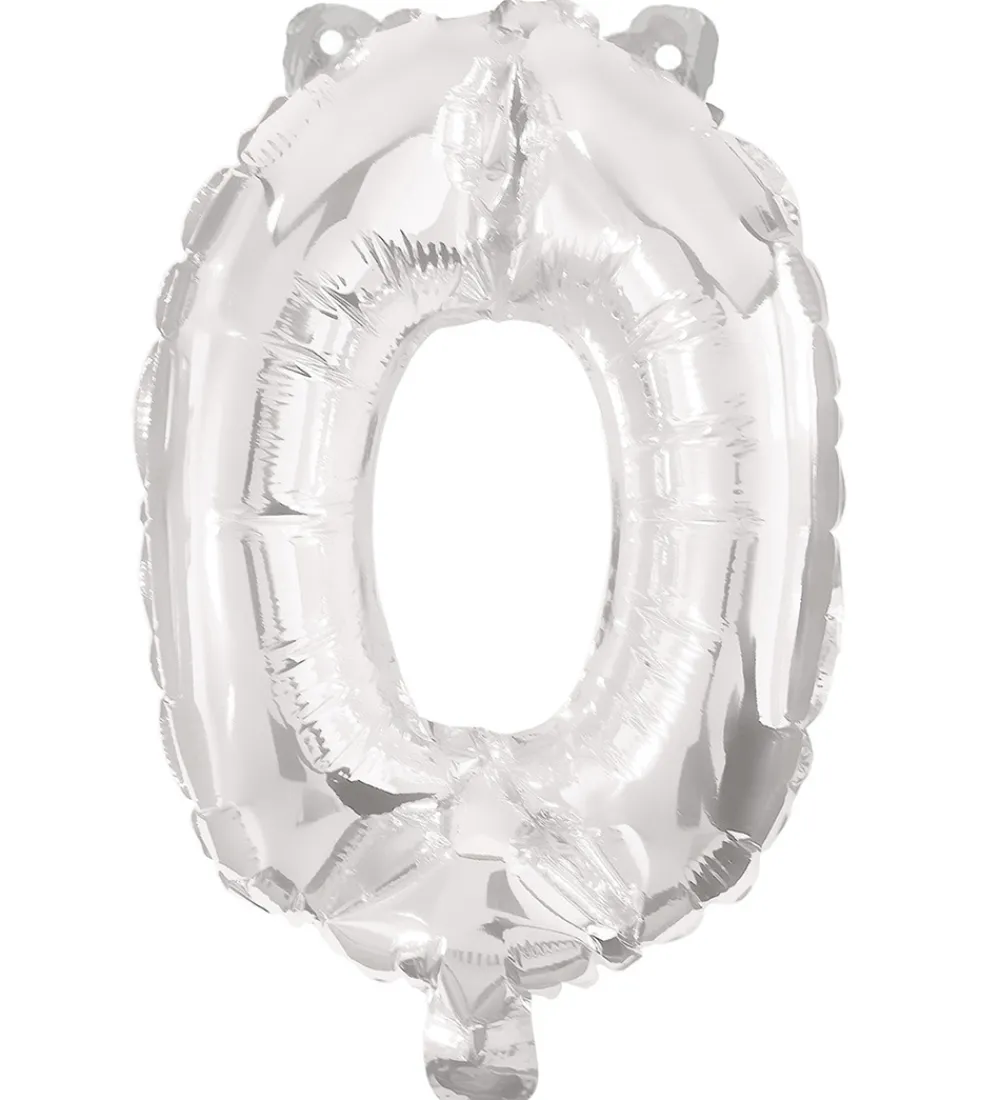 Festartikler-Decorata Party Foileballon - 85 cm - No 0 - Sølv