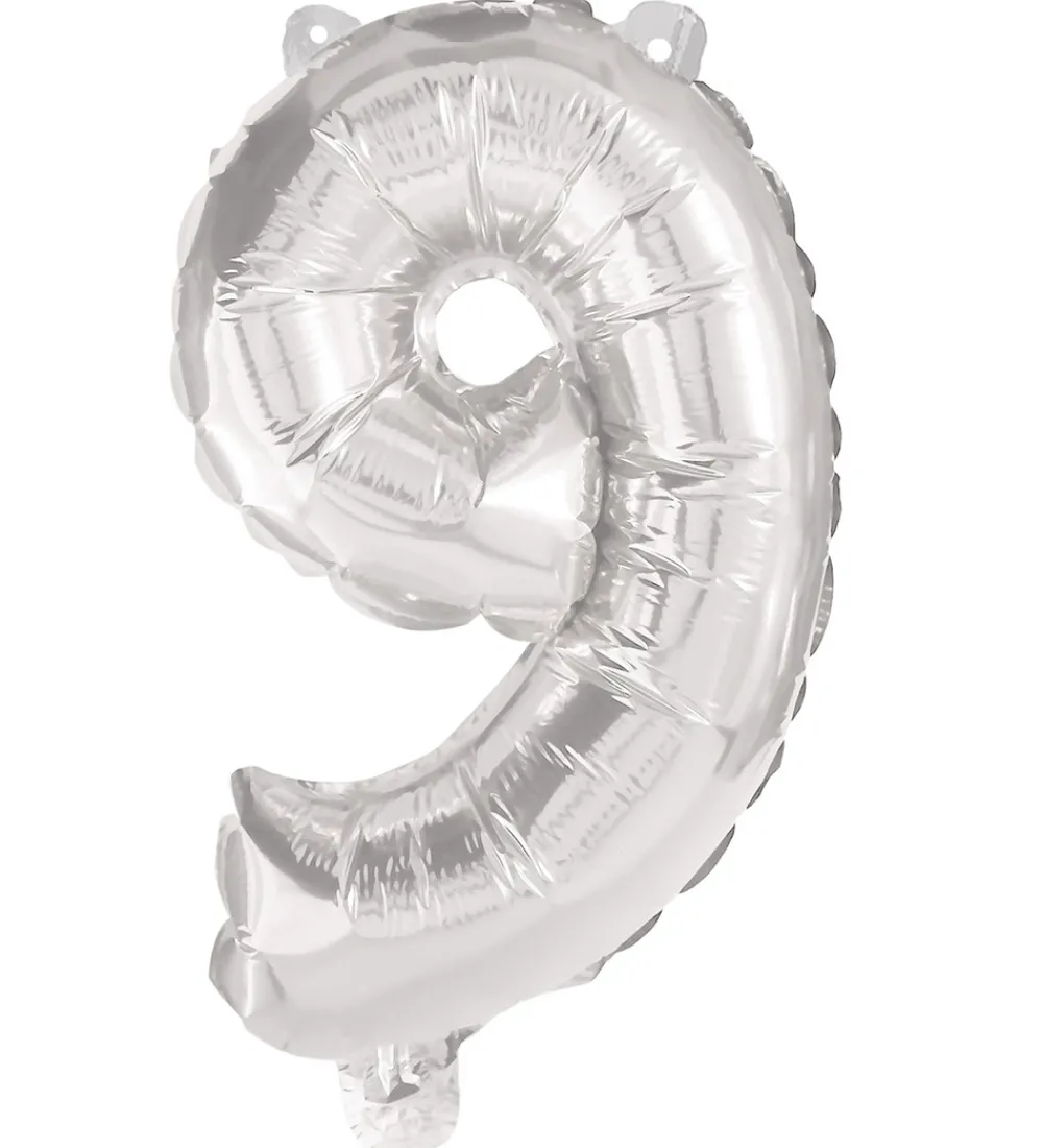 Decorata Party Festartikler*Foileballon - 95 cm - No 9 - Sølv