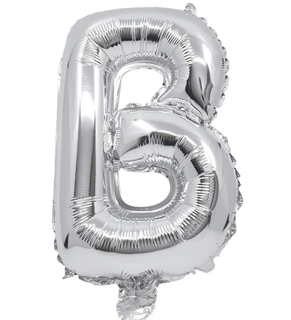 Decorata Party Festartikler*Foileballon - 34 cm - B - Sølv