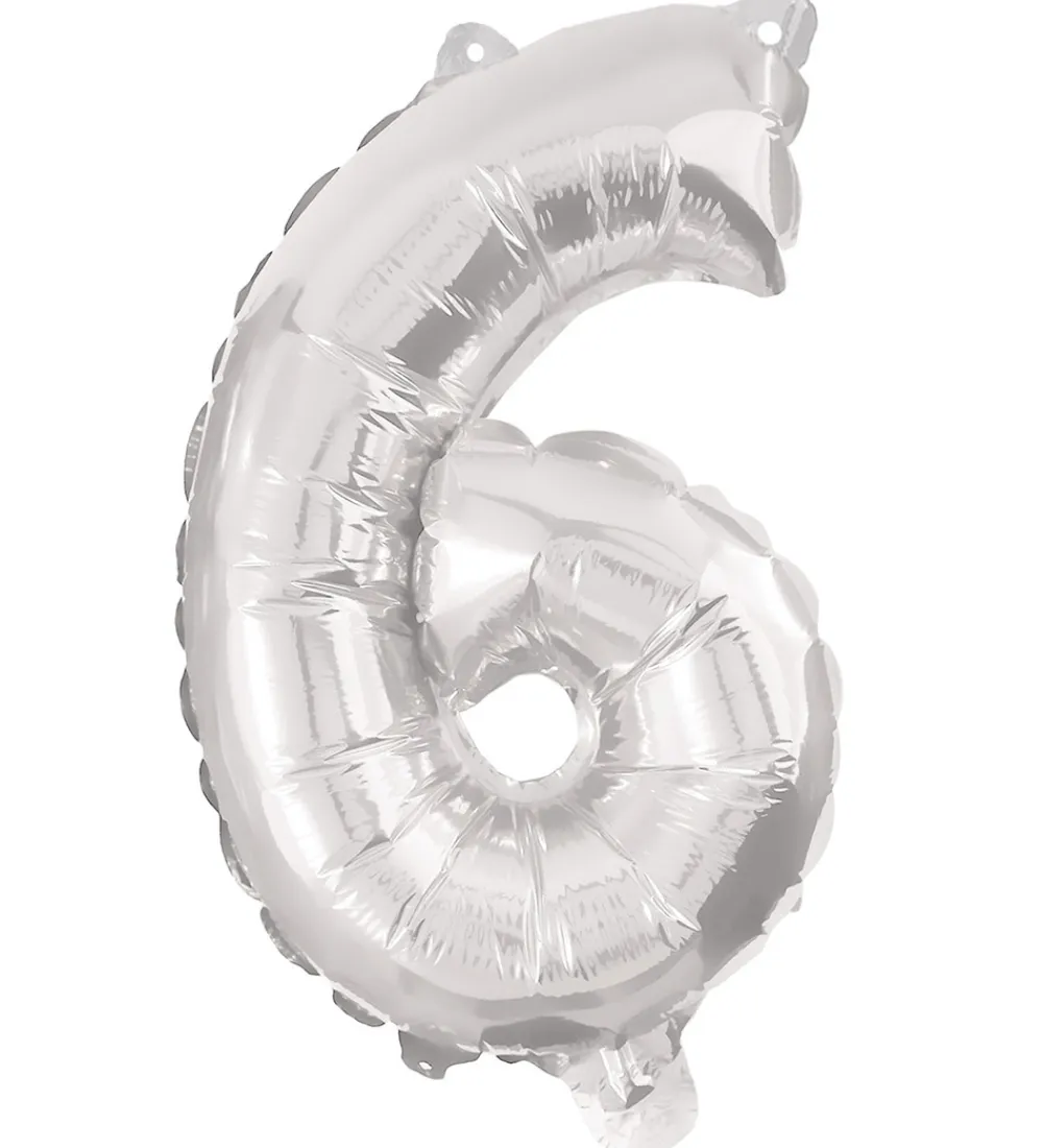 Decorata Party Festartikler*Foileballon - 85 cm - No 6 - Sølv