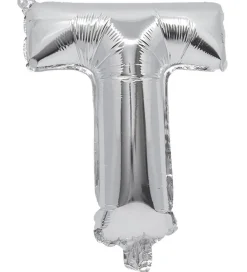 Festartikler-Decorata Party Foileballon - 32 cm - T - Sølv