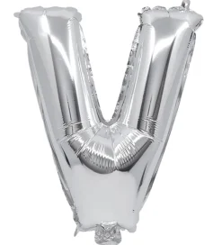 Festartikler-Decorata Party Foileballon - 34 cm - V - Sølv