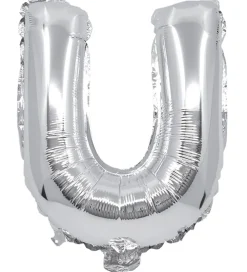 Festartikler-Decorata Party Foileballon - 31 cm - U - Sølv