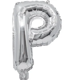 Festartikler-Decorata Party Foileballon - 35 cm - P - Sølv
