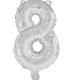 Decorata Party Festartikler*Foileballon - 95 cm - No 8 - Sølv