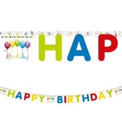 Festartikler-Decorata Party Happy Birthday Banner - Streamers