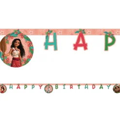 Festartikler-Decorata Party Happy Birthday Banner - Moana II