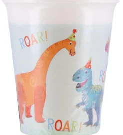 Festartikler-Decorata Party Papkrus - 8-pak - 200 ml - Dino Party