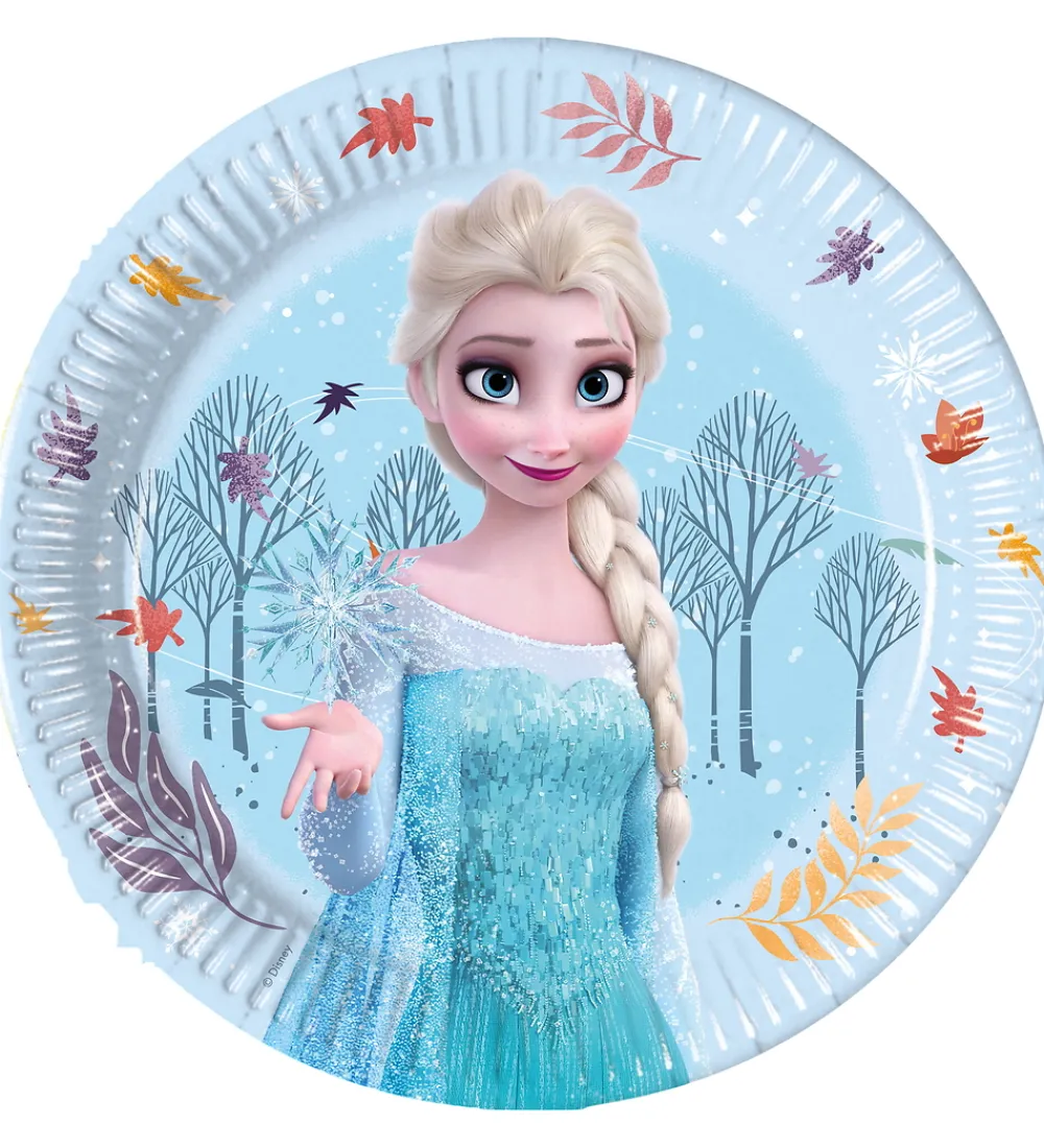 Decorata Party Festartikler*Paptallerkner - 8-pak - 19,5 cm - Frozen Idyllic