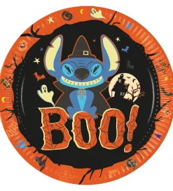 Decorata Party Festartikler*Paptallerkner - 8-pak - 23 cm - Stitch Halloween