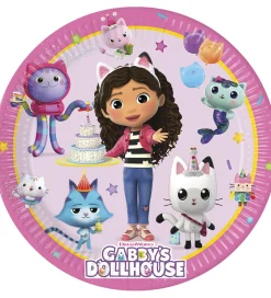 Tallerkener-Decorata Party Paptallerkner - 8-pak - 23 cm - Gabby's Dollhouse