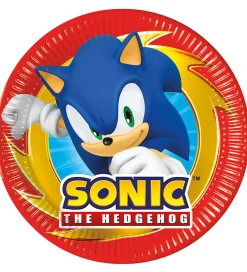 Tallerkener-Decorata Party Paptallerkner - 8-pak - 19,5 cm - Sonic Speed