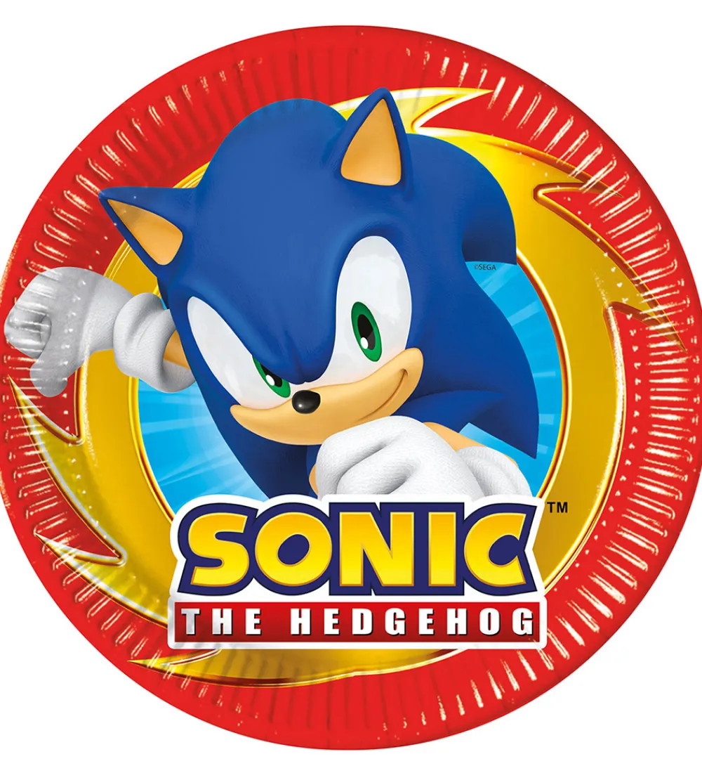 Tallerkener-Decorata Party Paptallerkner - 8-pak - 19,5 cm - Sonic Speed