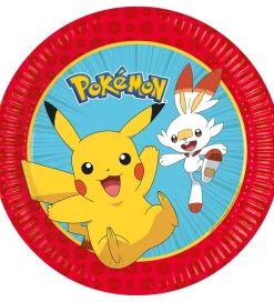Decorata Party Festartikler*Paptallerkner - 8-pak - 23 cm - Pokémon