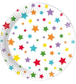 Tallerkener-Decorata Party Paptallerkner - 8-pak - 19,5 cm - Multicolour Bri
