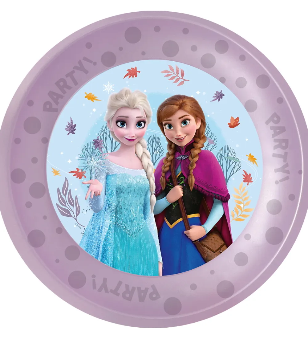 Decorata Party Festartikler*Plastiktallerkner - 4-pak - 21 cm - Frozen Idylli