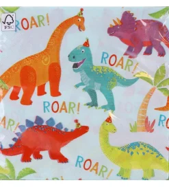 Festartikler-Decorata Party Servietter - 20-pak - 33x33 cm - Dino Party