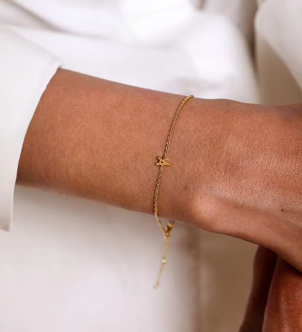 Smykker-Design Letters Armbånd - A - 18K Guldbelagt