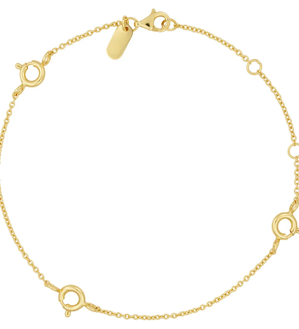 Smykker-Design Letters Armbånd - Ruth Anchor Charm Lock - 18k Guldbelagt