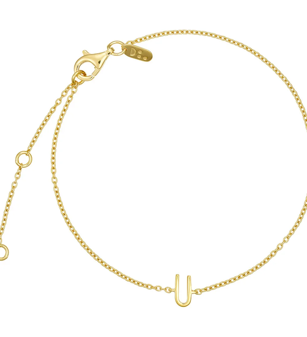 Smykker-Design Letters Armbånd - U - 18K Guldbelagt