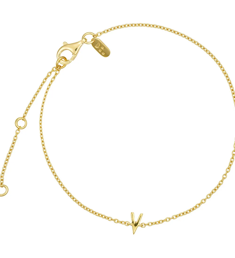 Design Letters Smykker*Armbånd - V - 18K Guldbelagt
