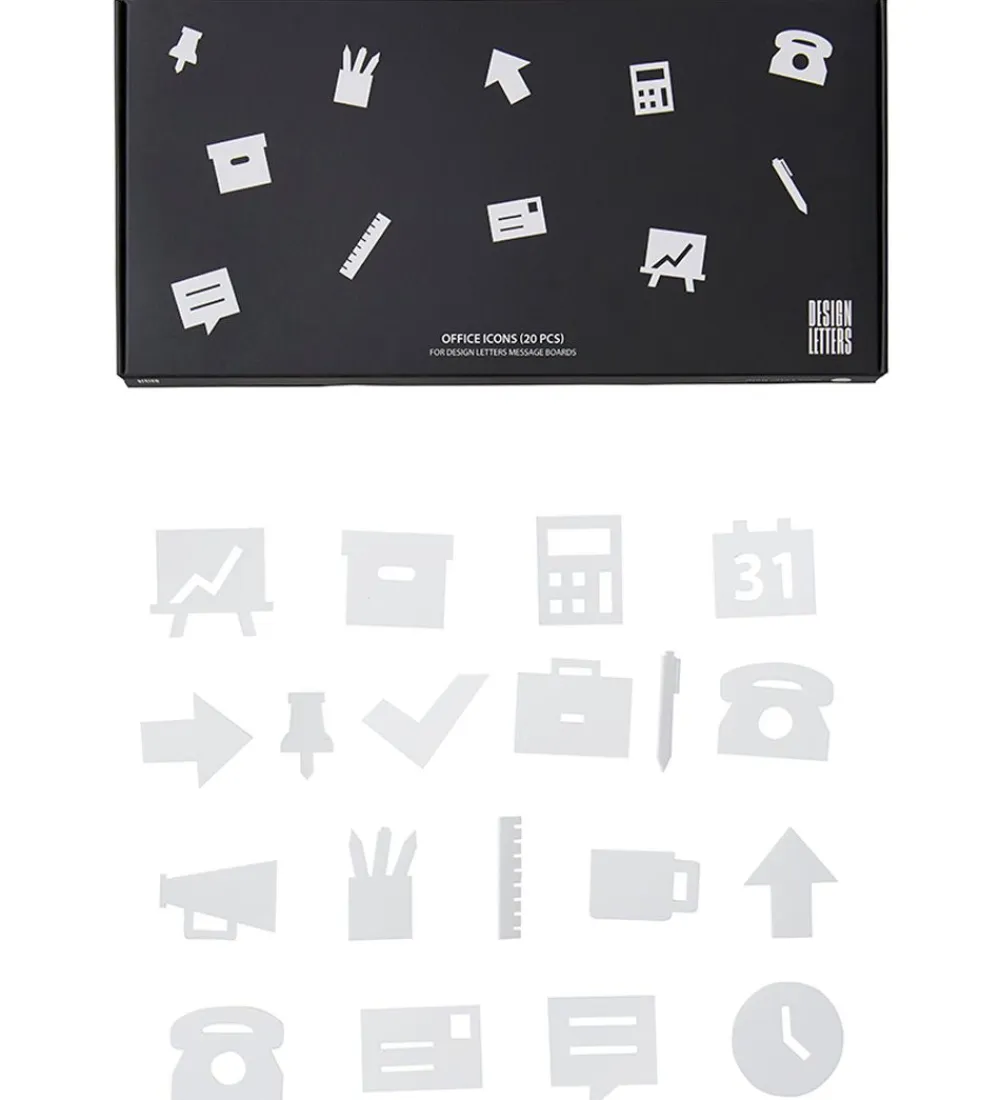 Bogstaver-Design Letters Ikoner - Kontor - Hvid