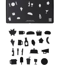 Bogstaver-Design Letters Ikoner - Mad - Sort