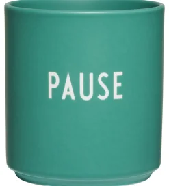 Kop Og Tudekop-Design Letters Kop - Favourite - Pause - Antique Green