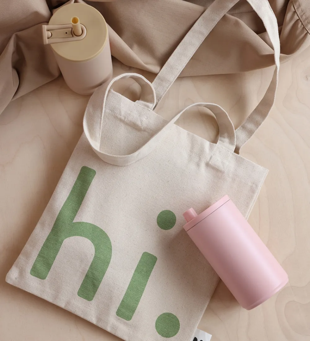 Design Letters Shoppers*Shopper - Lille - Hi - Natur/Grøn