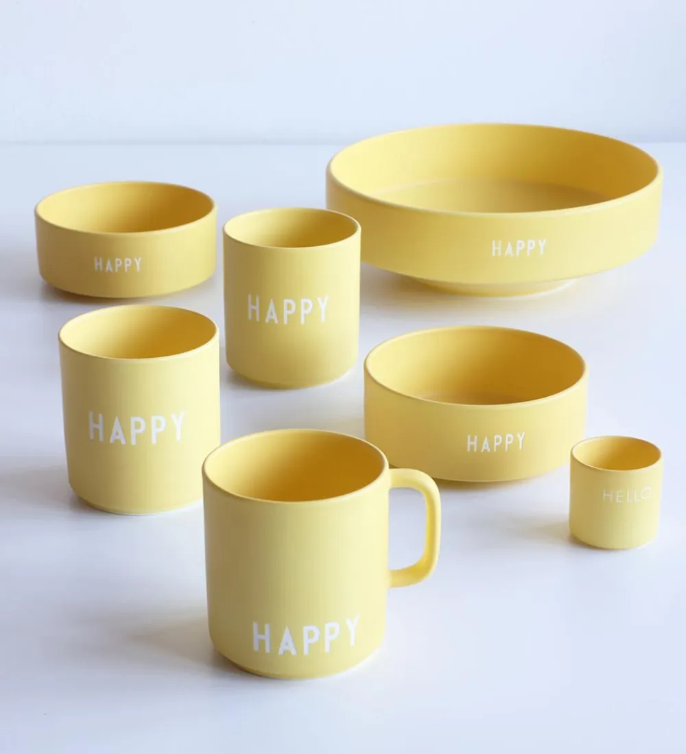 Design Letters Skåle*Skål - Large - Favorite - Happy - Gul