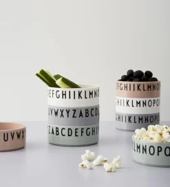 Skåle-Design Letters Skål - 3-pak - Rosa/Hvid/Grå m. Bogstaver