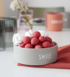 Skåle-Design Letters Skål - Smile - Grå