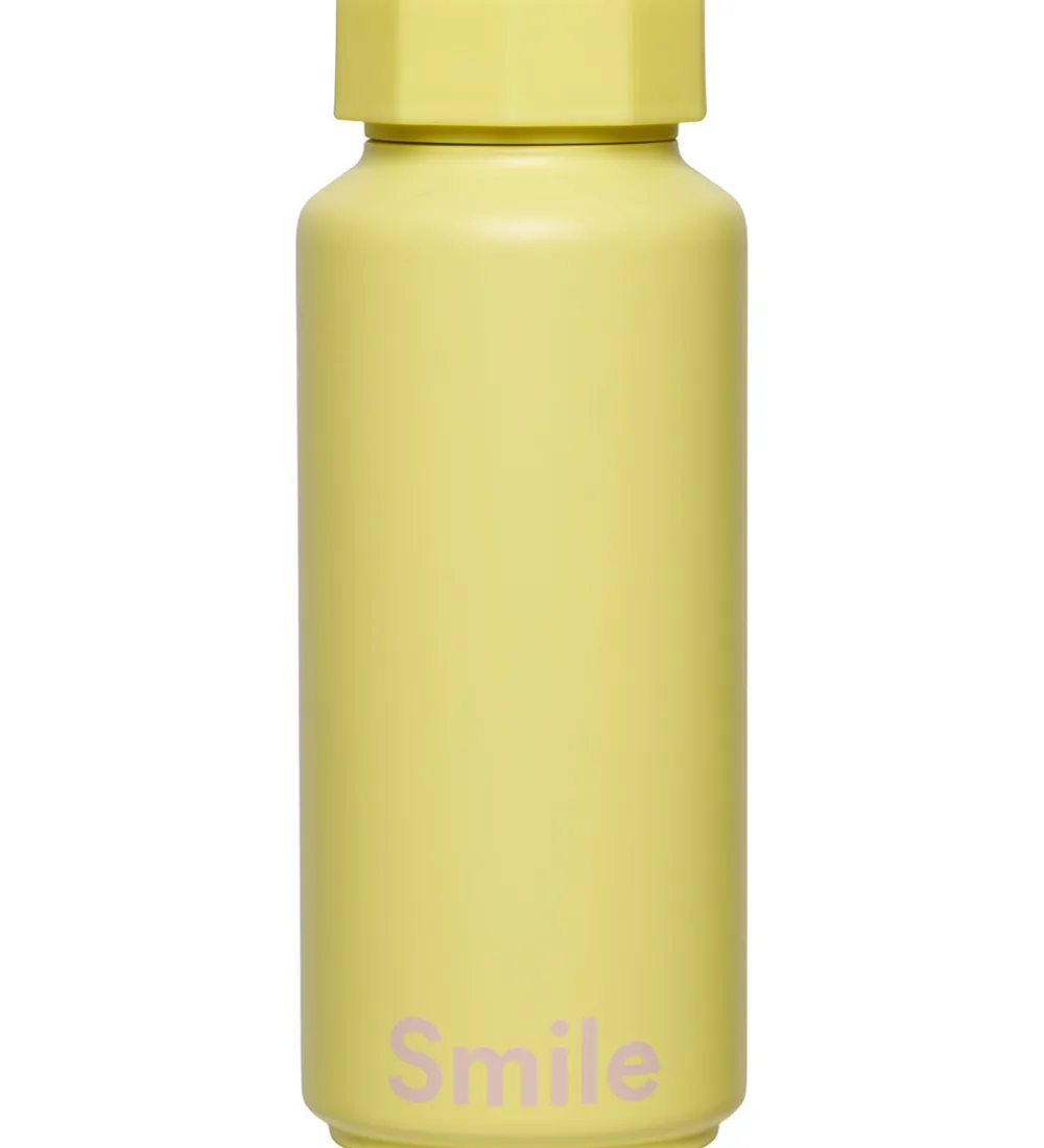Design Letters Termoflasker*Termoflaske - 500 ml - Smile - Gul