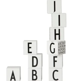 Trælegetøj-Design Letters Træklodser - A-Z - Hvid m. Alfabet