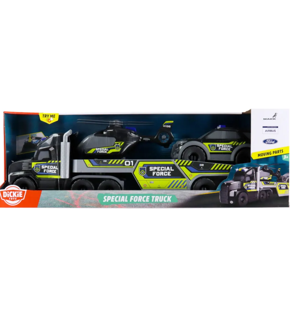 Dickie Toys Biler, Tog Og Køretøjer*Bilsæt - Special Force Truck - Lyd/Lys
