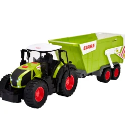 Traktorer-Dickie Toys Traktor - CLAAS Traktor m. Trailer - Lys/Lyd