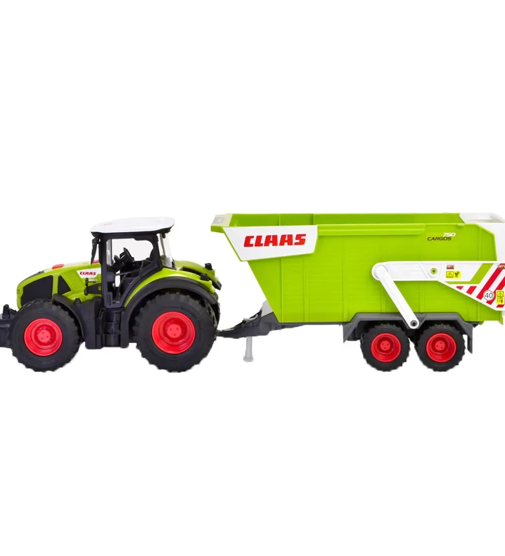 Traktorer-Dickie Toys Traktor - CLAAS Traktor m. Trailer - Lys/Lyd