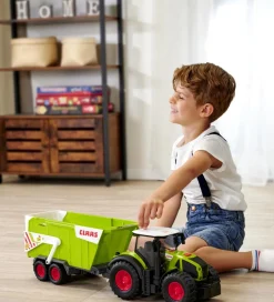 Traktorer-Dickie Toys Traktor - CLAAS Traktor m. Trailer - Lys/Lyd