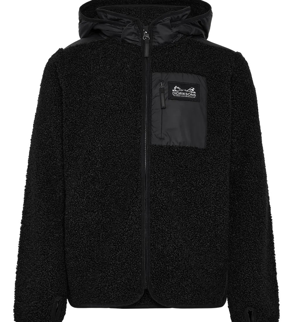 Didriksons Fleece*Fleecejakke - Exa - Sort