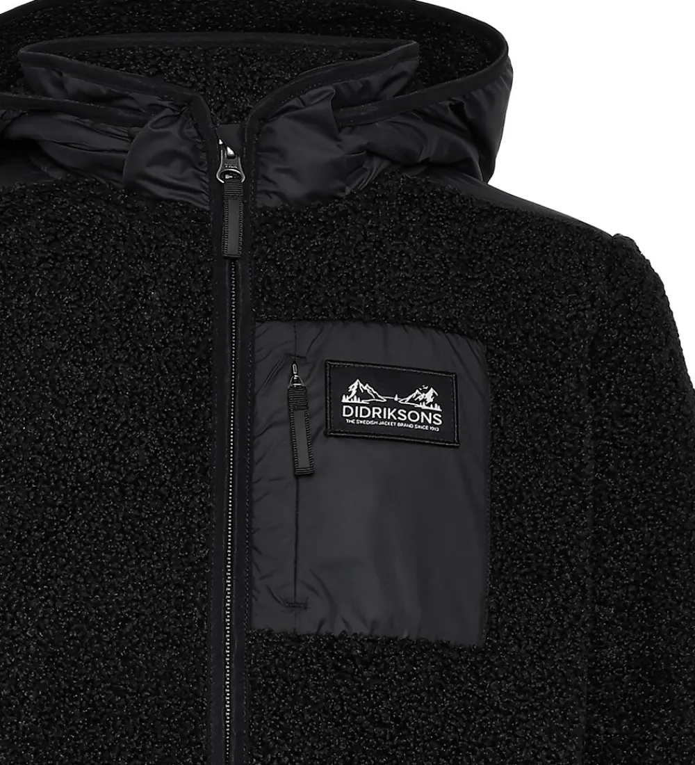 Didriksons Fleece*Fleecejakke - Exa - Sort