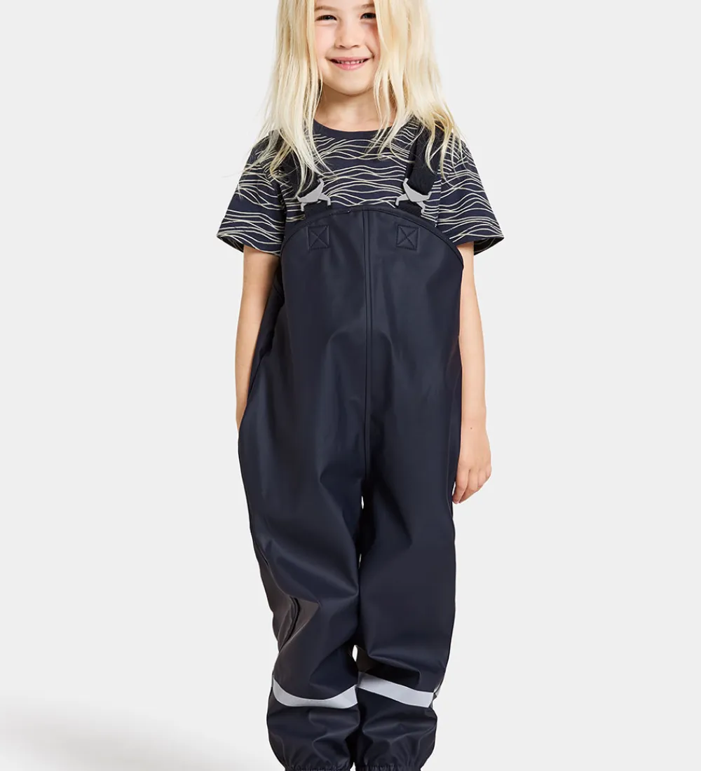 Regntøj-Didriksons Regnbukser m. Seler - PU - Plaskeman - Navy