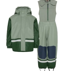 Regntøj-Didriksons Regntøj m. Fleece - PU - Boardman - Light Moss