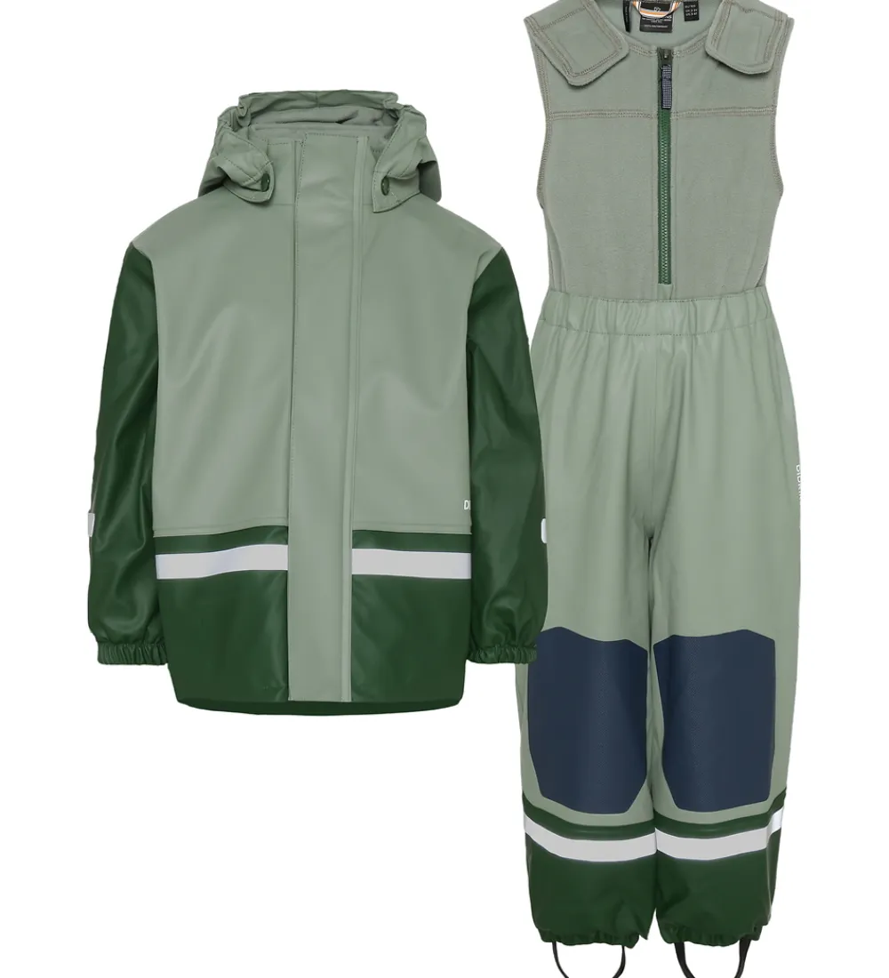 Regntøj-Didriksons Regntøj m. Fleece - PU - Boardman - Light Moss